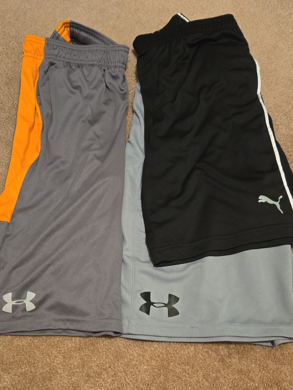 UA & Puma Boys Athletic Shorts - 3 Pair